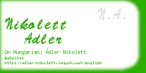 nikolett adler business card